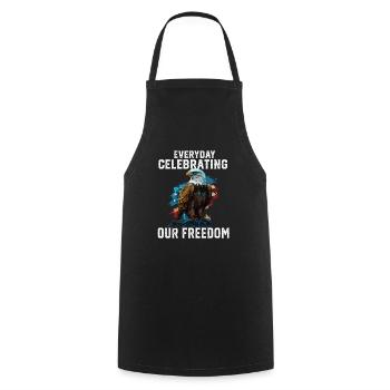 Everyday Celebrating Our Freedom American Bald - Kochschürze - Schwarz - Vorne - AI Model Male 185 dark (185cm)
