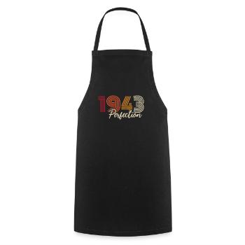 Vintage Retro Anniversary Gift for Born In 1943 - Cooking Apron - black - Front - AI Model Male 185 dark (185cm)