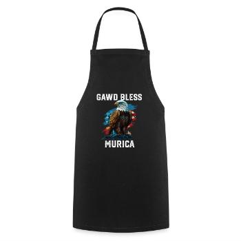 Gawd Bless Murica American Bald Eagle Funny - Kochschürze - Schwarz - Vorne - AI Model Male 185 dark (185cm)