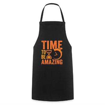 Zeit, Erstaunliches Sanduhr Zu Sein - Kochschürze - Schwarz - Vorne - AI Model Male 185 dark (185cm)