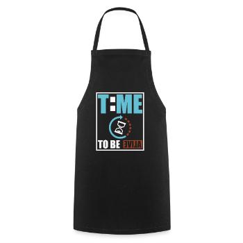 Being a real person - Cooking Apron - black - Front - AI Model Male 185 dark (185cm)