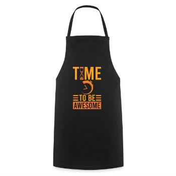 Time to Be Amazing Hourglass Ideal - Cooking Apron - black - Front - AI Model Male 185 dark (185cm)
