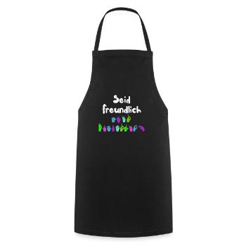 Mental Health Seid freundlich zu euch - Kochschürze - Schwarz - Vorne - AI Model Male 185 dark (185cm)