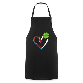 Autisme Neurodiversité Gentillesse - Tablier de cuisine - noir - Devant - AI Model Male 185 dark (185cm)