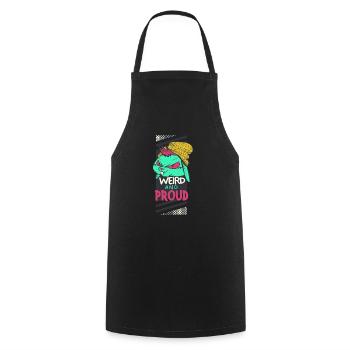 Strange and proud gift rabbit-red eyes - Cooking Apron - black - Front - AI Model Male 185 dark (185cm)