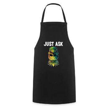 Fragen Sie einfach Upside Down Pineapple Skull Swinger - Kochschürze - Schwarz - Vorne - AI Model Male 185 dark (185cm)