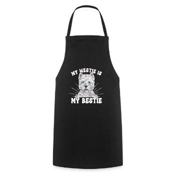 West Highland White Terrier Westie - Tablier de cuisine - noir - Devant - AI Model Male 185 dark (185cm)