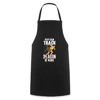 Athlétisme Athlétisme Coureurs Course Cadeau - Tablier de cuisine - noir - Devant - AI Model Male 185 dark (185cm)
