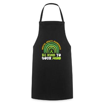 Santé mentale Soyez gentil avec votre - Tablier de cuisine - noir - Devant - AI Model Male 185 dark (185cm)