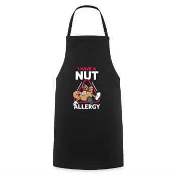 Ich Habe Eine Nuss Allergie Erdnuss Allergisch - Kochschürze - Schwarz - Vorne - AI Model Male 185 dark (185cm)
