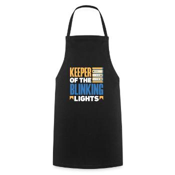 Keeper Of The Blinking Lights Network Admin - Cooking Apron - black - Front - AI Model Male 185 dark (185cm)