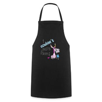 I couldn't care less. funny donkey unicorn - Cooking Apron - black - Front - AI Model Male 185 dark (185cm)