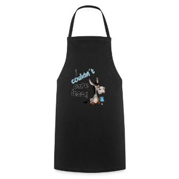 I couldn't care less. grim funny donkey - Cooking Apron - black - Front - AI Model Male 185 dark (185cm)