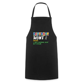 Autism Awareness Aunt autistic child - Cooking Apron - black - Front - AI Model Male 185 dark (185cm)