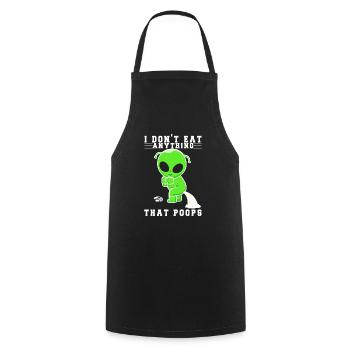 Vegan Fleischlos Tierlieb & Veganer - Kochschürze - Schwarz - Vorne - AI Model Male 185 dark (185cm)