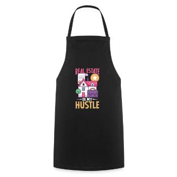 Real Estate Agent Realtor Home Closing Investor - Cooking Apron - black - Front - AI Model Male 185 dark (185cm)