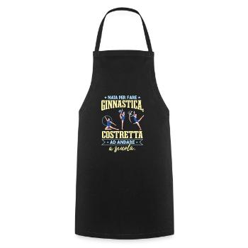 Born to do gymnastics - Cooking Apron - black - Front - AI Model Male 185 dark (185cm)