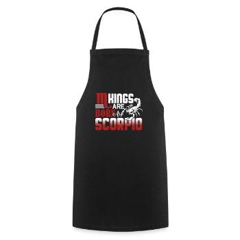 Scorpio Kings Born as Scorpio - Cooking Apron - black - Front - AI Model Male 185 dark (185cm)