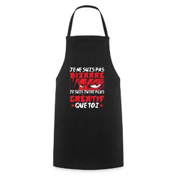 Anime Manga Cadeau - Tablier de cuisine - noir - Devant - AI Model Male 185 dark (185cm)