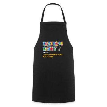 Autism Awareness Aunt autistic child - Cooking Apron - black - Front - AI Model Male 185 dark (185cm)