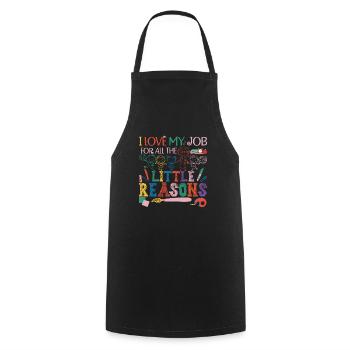 Nette Lehrerin Kindertagesstätte Pre-K - Kochschürze - Schwarz - Vorne - AI Model Male 185 dark (185cm)