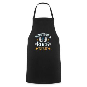 Drôle de guitare Rock Star Guitariste Guitariste - Tablier de cuisine - noir - Devant - AI Model Male 185 dark (185cm)