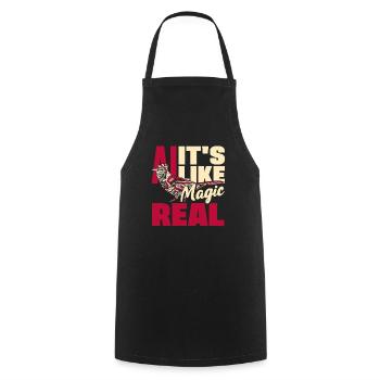 Ai It's Like Magic But Real Computer Science - Cooking Apron - black - Front - AI Model Male 185 dark (185cm)