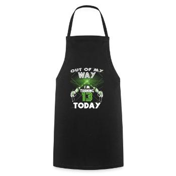 Laser Tag Birthday Party - Laser Tag Birthday - Tablier de cuisine - noir - Devant - AI Model Male 185 dark (185cm)