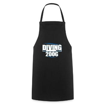 Diver Birthday - Diving since January 2006 - Cooking Apron - black - Front - AI Model Male 185 dark (185cm)