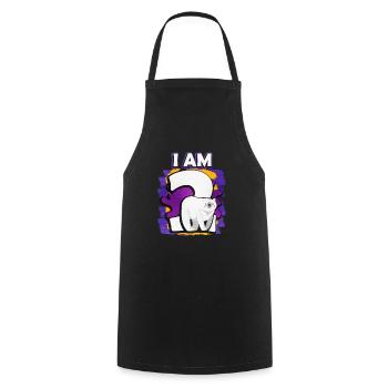 I am 2 polar bear - Cooking Apron - black - Front - AI Model Male 185 dark (185cm)