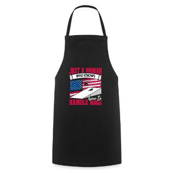 Funny Bean Bags Women Cornhole - Cooking Apron - black - Front - AI Model Male 185 dark (185cm)