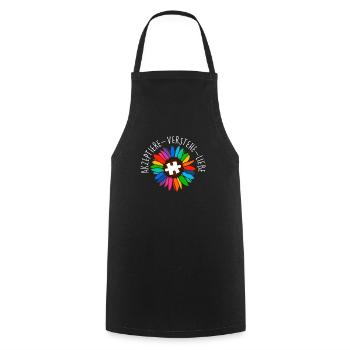 Autism Diversity Autistic Consciousness - Cooking Apron - black - Front - AI Model Male 185 dark (185cm)