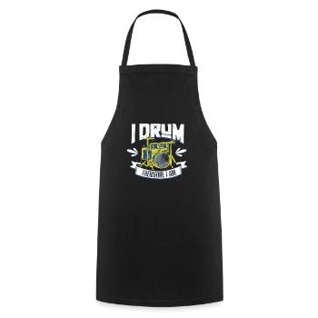 Drummer Drums Music Drum Set Drumming - Cooking Apron - black - Front - AI Model Male 185 dark (185cm)