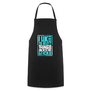 Drummer Drums Music Drum Set Drumming - Cooking Apron - black - Front - AI Model Male 185 dark (185cm)