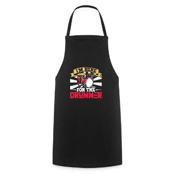 Drummer Drums Musique Batterie Drumming - Tablier de cuisine - noir - Devant - AI Model Male 185 dark (185cm)