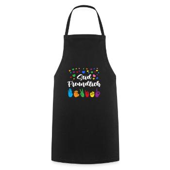 Be Kind Autisten Vielfalt und Bewusstsein - Kochschürze - Schwarz - Vorne - AI Model Male 185 dark (185cm)