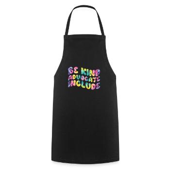 Be Kind Inklusion Menschen mit Behinderung - Kochschürze - Schwarz - Vorne - AI Model Male 185 dark (185cm)