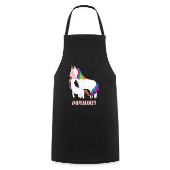 Omacorn Einhorn Fans Muttertag Unicorn Granny - Kochschürze - Schwarz - Vorne - AI Model Male 185 dark (185cm)