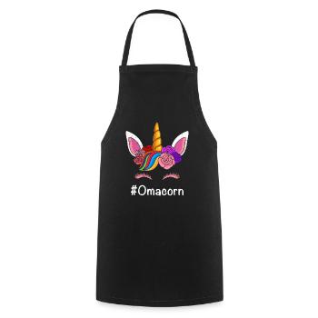 Oma Einhorn Muttertag Fans Grandma Omi - Kochschürze - Schwarz - Vorne - AI Model Male 185 dark (185cm)
