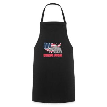 Rhino Rhino Safari Zoo Wilderness Wildlife - Cooking Apron - black - Front - AI Model Male 185 dark (185cm)
