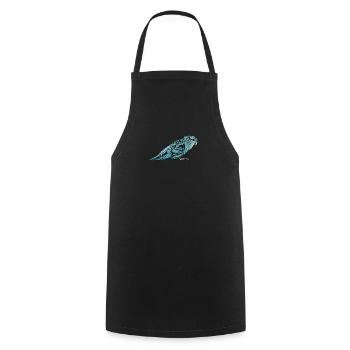 Catherine's Parakeet I Parakeet Ornamental BirdMotif for - Cooking Apron - black - Front - AI Model Male 185 dark (185cm)