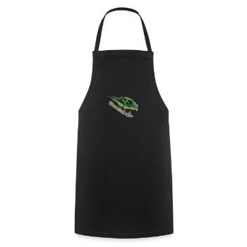 Catherine's Parakeet I Parakeet Ornamental BirdMotif for - Cooking Apron - black - Front - AI Model Male 185 dark (185cm)