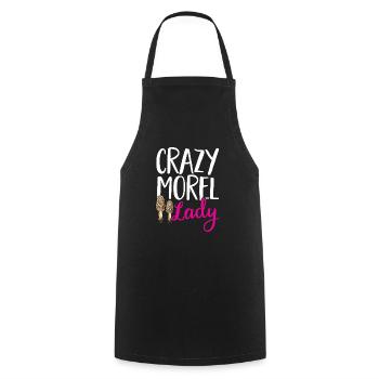 Mushroom picking Mushroom picking Mushrooms Foraging - Cooking Apron - black - Front - AI Model Male 185 dark (185cm)