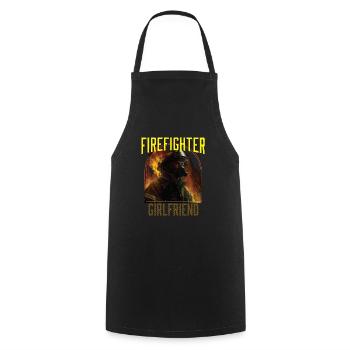 Firefighter Girlfriend Relationship Firefighter - Kochschürze - Schwarz - Vorne - AI Model Male 185 dark (185cm)