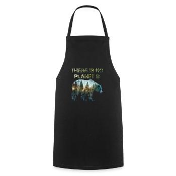 There is no Planet B Earth Day Mission Erde - Cooking Apron - black - Front - AI Model Male 185 dark (185cm)
