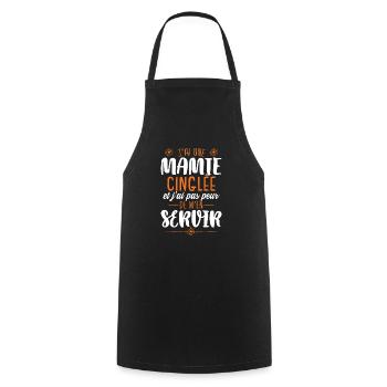 Drôle Petite Fille Cadeau Mamie - Tablier de cuisine - noir - Devant - AI Model Male 185 dark (185cm)
