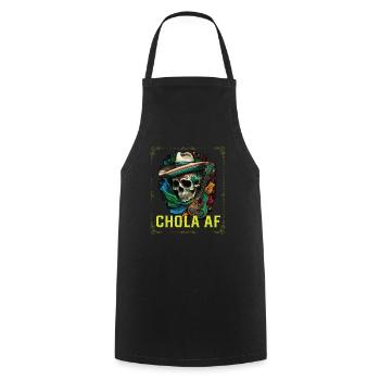 Chola AF Mexican American Pride Latin American - Kochschürze - Schwarz - Vorne - AI Model Male 185 dark (185cm)