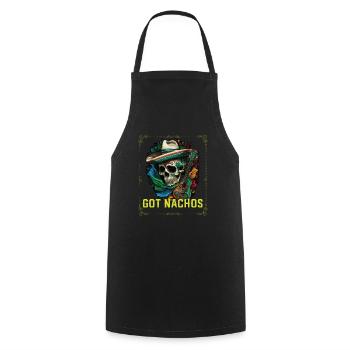 Got Nachos Nacho Amateur de cuisine mexicain moyen Foodie - Tablier de cuisine - noir - Devant - AI Model Male 185 dark (185cm)