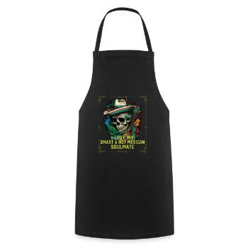 I Love My Smart And Hot Mexican Soulmate Mexico - Cooking Apron - black - Front - AI Model Male 185 dark (185cm)