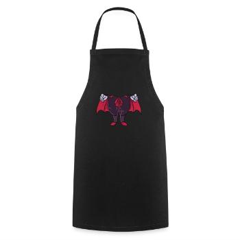Vampire Costume - Cooking Apron - black - Front - AI Model Male 185 dark (185cm)